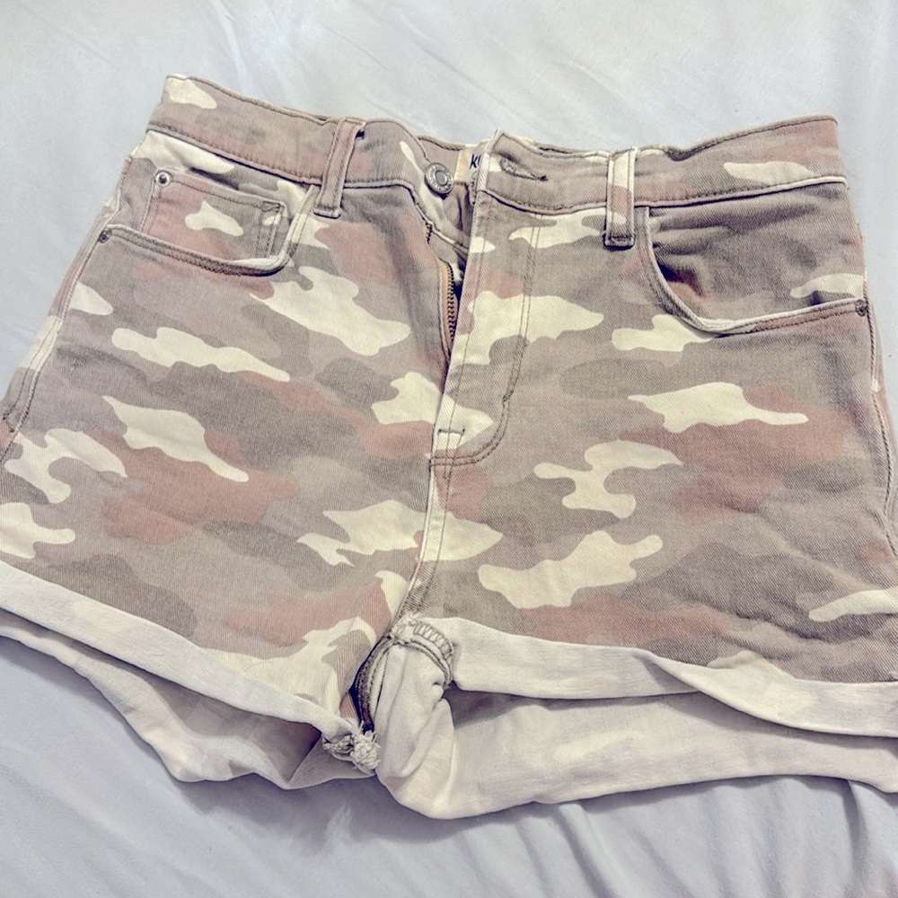 Camo Denim Shorts